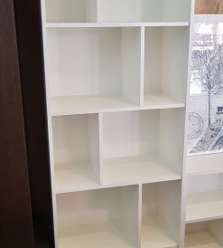 Biblioteca Zig Zag Melamina Blanca 0.60