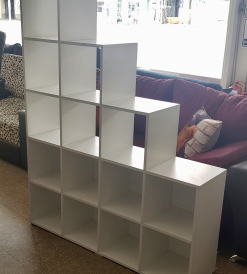 Modulo Divisor de Ambientes Escalera Melamina Blanca