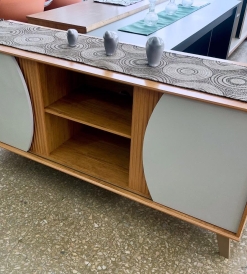 Rack Oregon Laqueado UV Gris/Roble 1.36