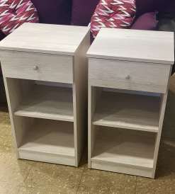 Mesa de Luz 1 Cajón Melamina Helsinki