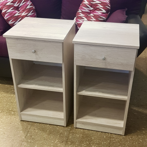 Mesa de Luz 1 Cajón Melamina Helsinki