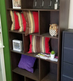 Biblioteca Zig Zag Melamina Wengue 0.80