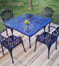 Juego Chateau Negro cuadrado x 4