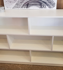 Rack Zig Zag Melamina Blanca