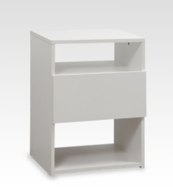Mesa de Luz Básica Melamina Blanca