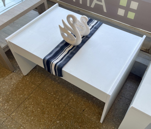 Mesa de Living Milano Melamina Blanca