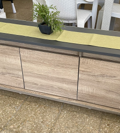 Rack Niza Melamina 1.30 Gris/Roble