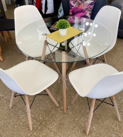 Mesa Eames Vidrio 0.90 diam.