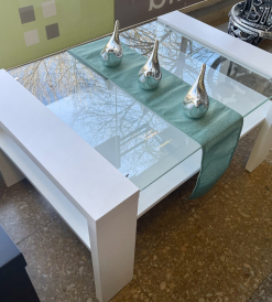Mesa de Living Venecia Laqueada Blanca