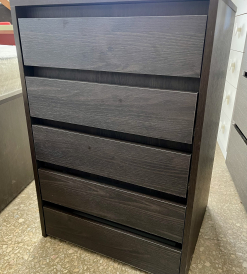 Chiffonier Básico 5 cajones Melamina Wengue