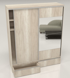 Placard Ibiza Melamina Helsinki con 1 puerta Espejo