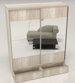 Placard Ibiza Melamina Helsinki con 2 puertas Espejo