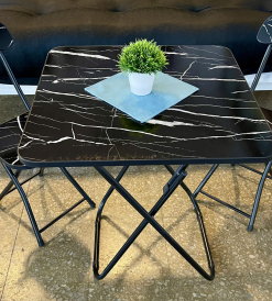 Juego Tu y Yo Simil Marmol Negro