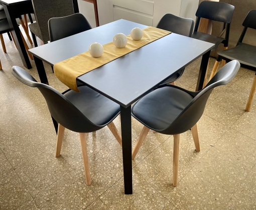 Mesa Milano Negra 0.85 x 0.85