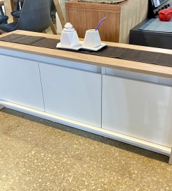 Rack Niza Melamina 1.30 Blanco/Roble