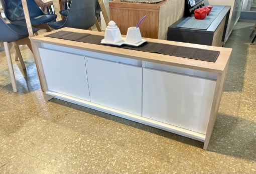 Rack Niza Melamina 1.30 Blanco/Roble