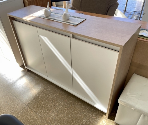 Bahiut Niza Melamina 1.30 Blanco/Roble