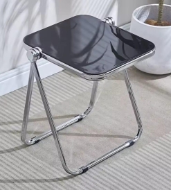 Mesa Silver Glass Negra