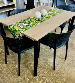 Mesa Milano Roble Kendall/Negra 1.20 x 0.80