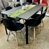 Juego Mesa Milano Negra 1.30 x 0.85 + 6 Sillas Eames Negras