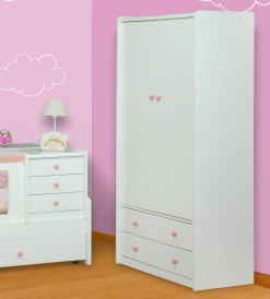 Ropero Rocio 2 Puertas y 2 Cajones