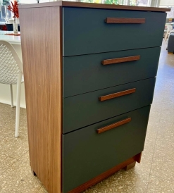 Chiffonier Aruba Mdf Laqueado UV Gris/Jatoba