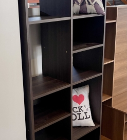 Biblioteca Melamina Wengue 0.68