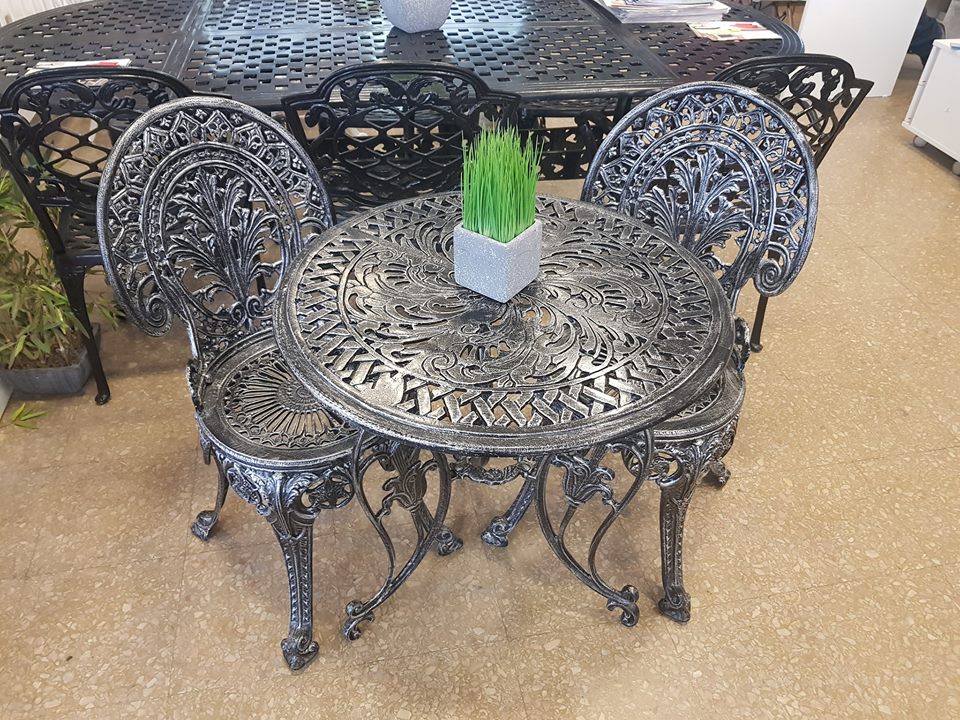 Juego Garden Patinado Peltre