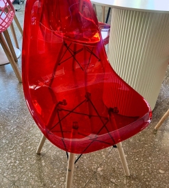 Silla Eames Glass Roja