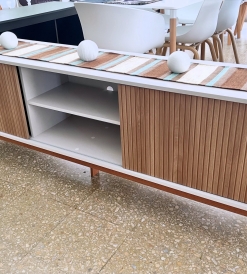 Rack Oslo Laqueado UV Off Whitte/Roble 1.84