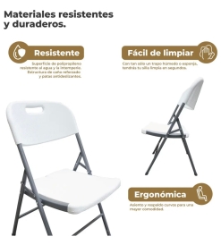 Silla Plegable Marroco Blanca