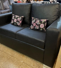 Sofá Cubo 2 Cuerpos Cuerotex Negro