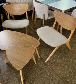 Juego 2 Sillones Hygge Panalty Beige + Set x 2 Mesas Enkel