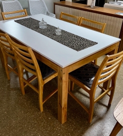 Mesa Moderna Laqueada Blanca 1.60 x 0.90
