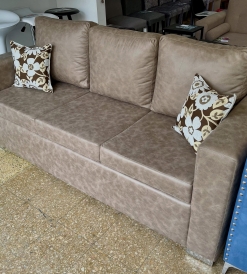 Sofá Cubo 3 Cuerpos Cuerotex Cemento