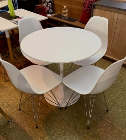 Mesa Tulip Blanca 0.80 diam.
