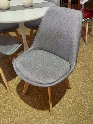 Silla Tulip Lino Gris