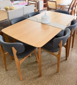 Juego Mesa Balans 1.60 x 0.90 + 6 Sillas Colonia Corderoid Gris