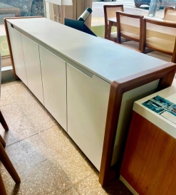Bahiut Bristol Laqueado Off White/Roble 1.88